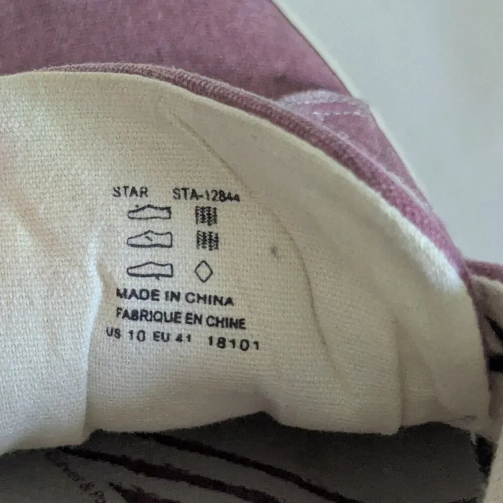 TAOS WOMENS STAR CANVAS LACE-UP - MAUVE PURPLE - SZ 10 - Picture 3 of 8